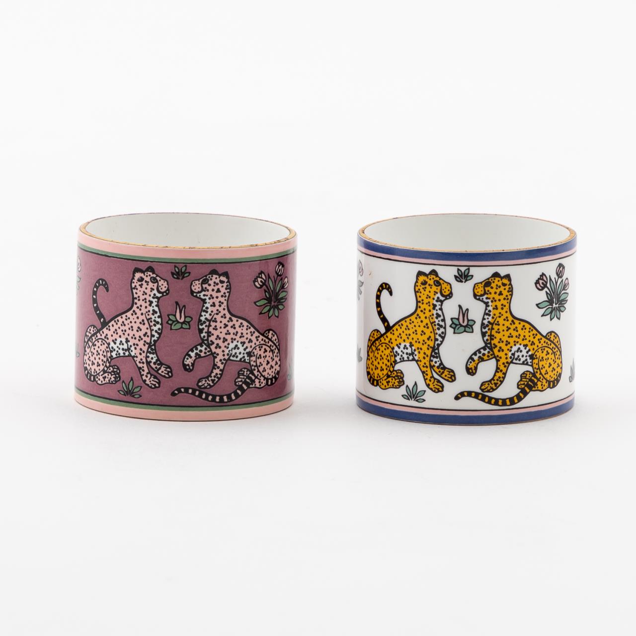 PAIR, HERMES CHEETAH ENAMELED