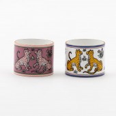 PAIR, HERMES CHEETAH ENAMELED