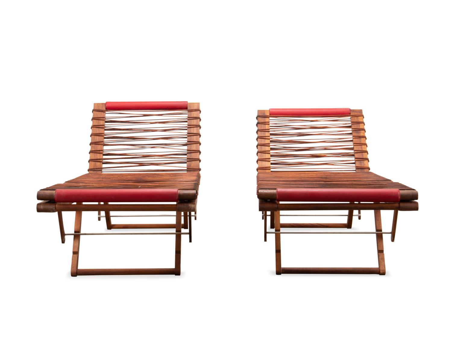 PAIR HERMES 'PIPPA' RECLINING