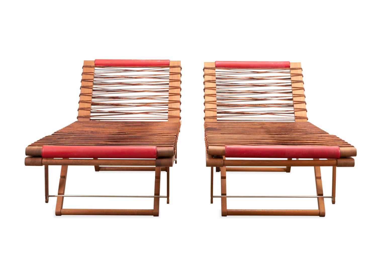 PAIR HERMES 'PIPPA' RECLINING