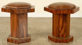 PAIR HEXAGONAL ROSEWOOD UPHOLS