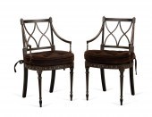 PAIR HICKORY CHAIR BLACK PARCE