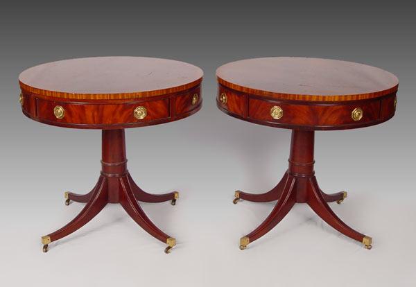 PAIR HICKORY CHAIR CO. MAHOGANY