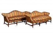 PAIR, HICKORY CHAIR LEE JOFA U