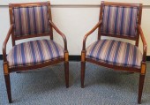 PAIR HICKORY FEDERAL STYLE UPH
