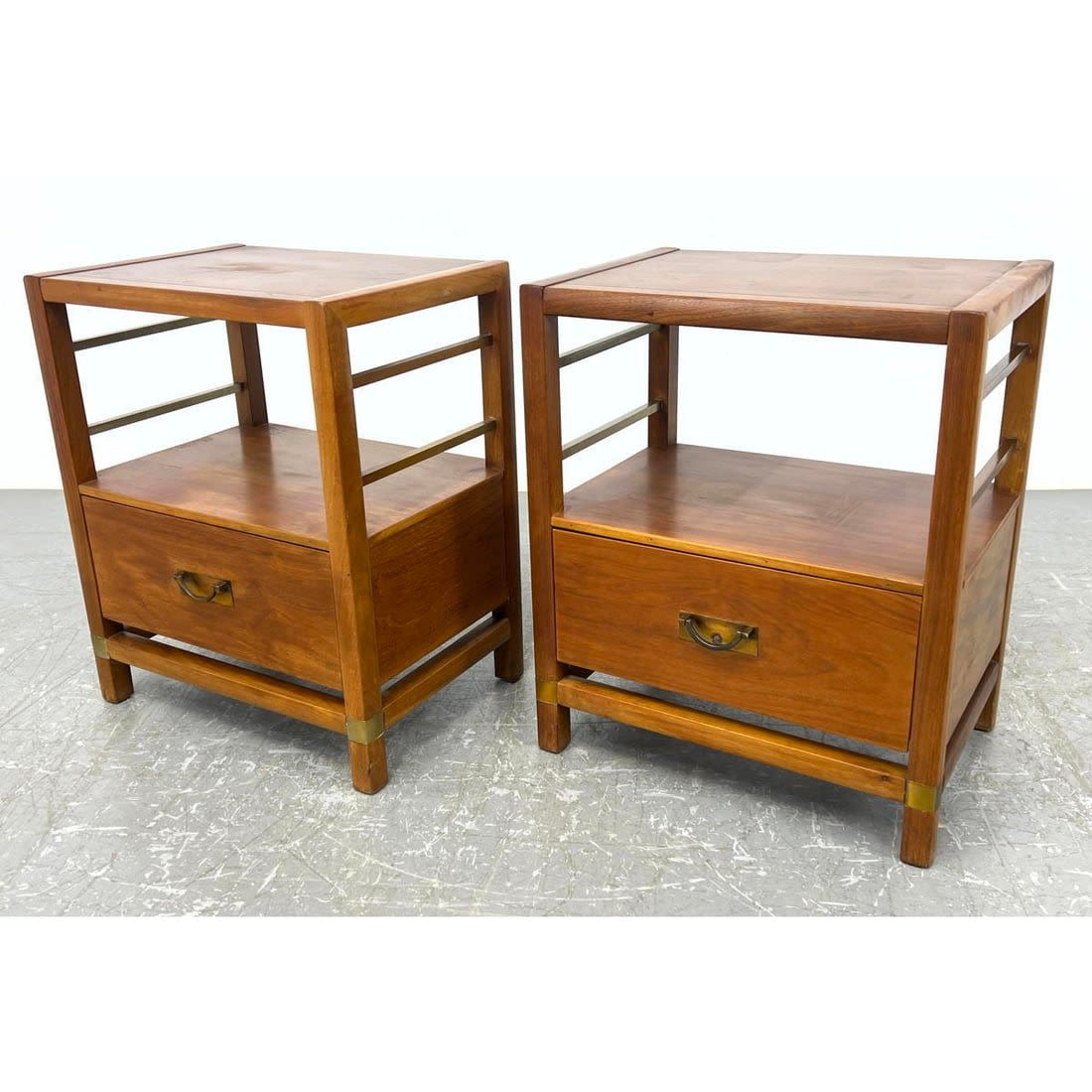 Pair HICKORY Wood and brass night