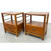 Pair HICKORY Wood and brass ni
