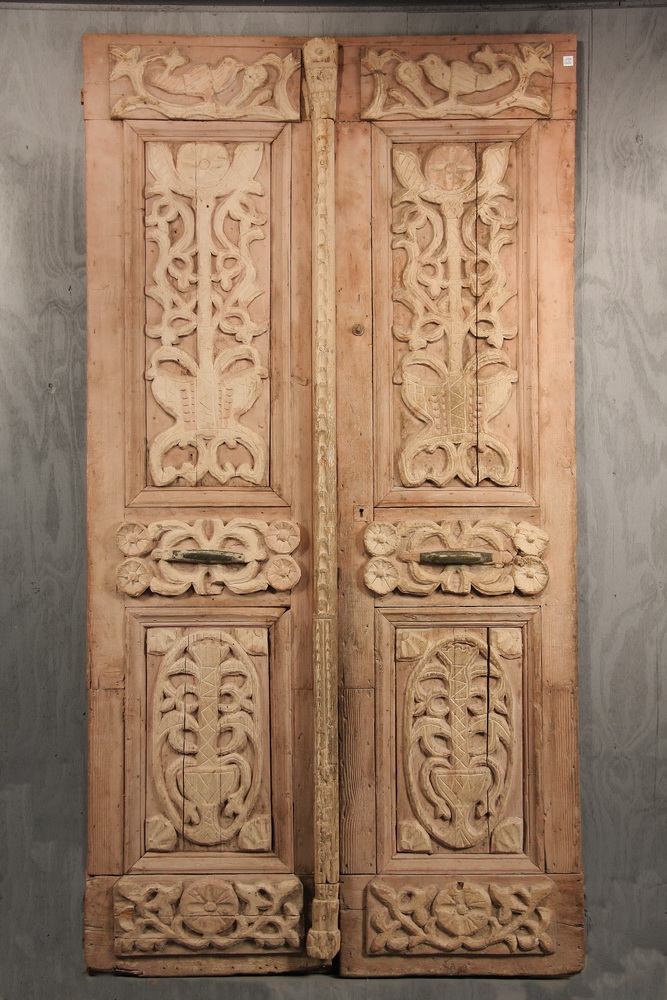 PAIR HINDU TEMPLE DOORS - Pair of