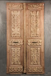 PAIR HINDU TEMPLE DOORS - Pair
