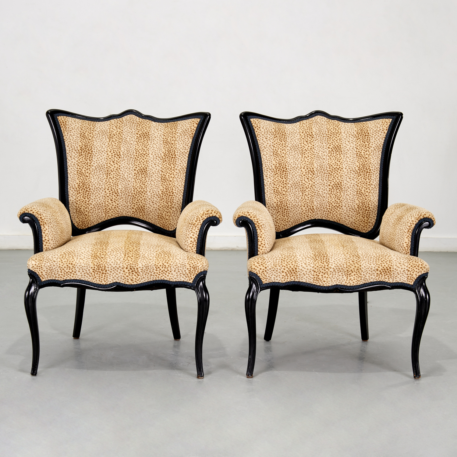 PAIR HOLLYWOOD REGENCY LACQUER