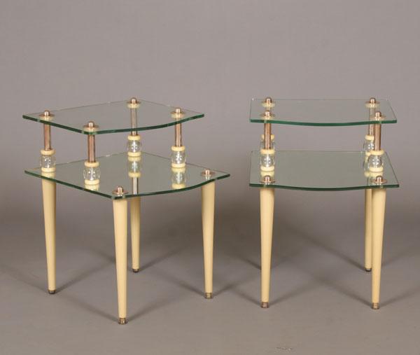 Pair Hollywood Regency mirrored