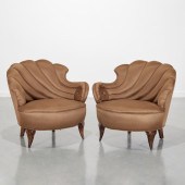PAIR HOLLYWOOD REGENCY SHELL-B
