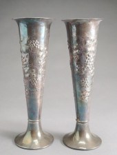 PAIR HOMAN & CO. SILVER TRUMPE