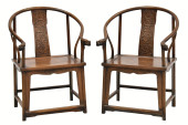 PAIR HUANGHUALI HORSESHOE BACK