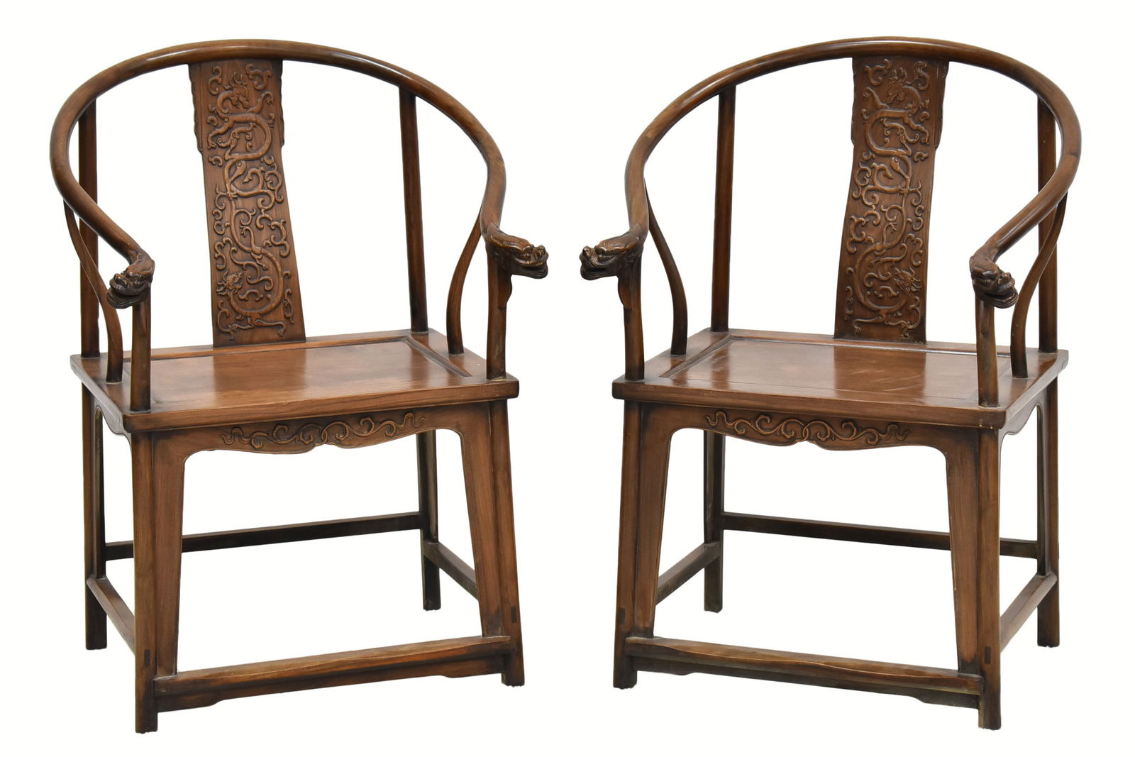 PAIR HUANGHUALI HORSESHOE BACK