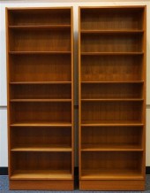 PAIR HUNDEVAD TEAK TALL BOOKSH