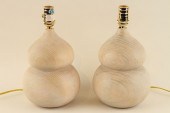 PAIR HWANG BISHOP TURNED WOOD