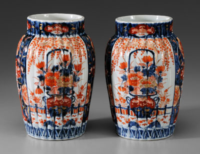 Pair Imari Porcelain Vases