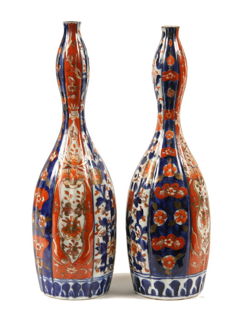 PAIR IMARI VASES - Unusual Pair