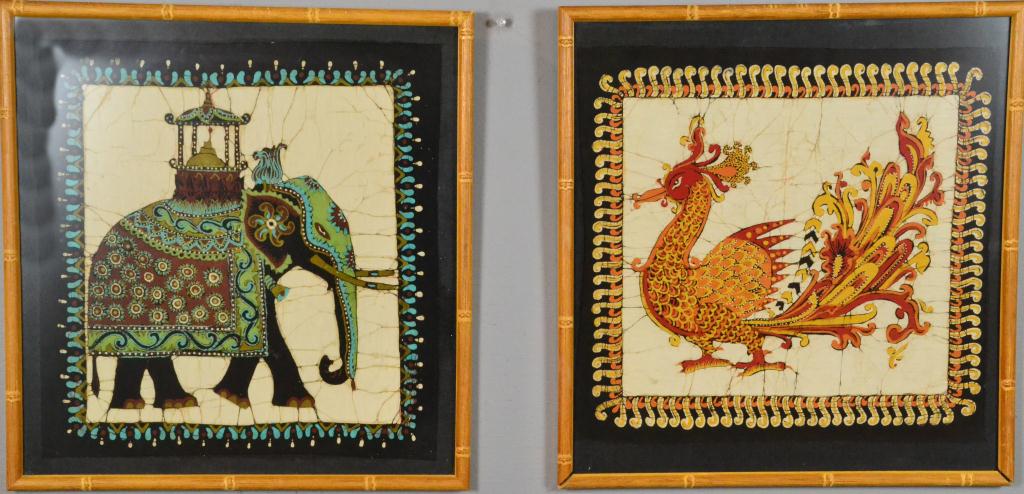 Pair Indian Batik Wall