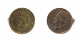 PAIR, INDIAN HEAD CUFFLINKS 19