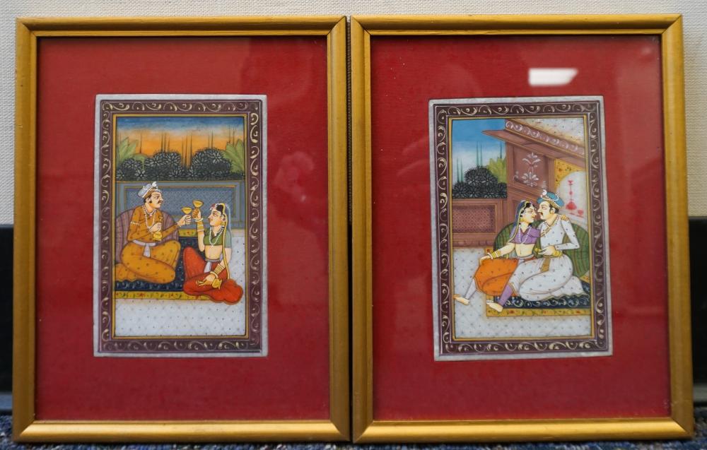 PAIR INDO-PERSIAN MINIATURE GOUACHE