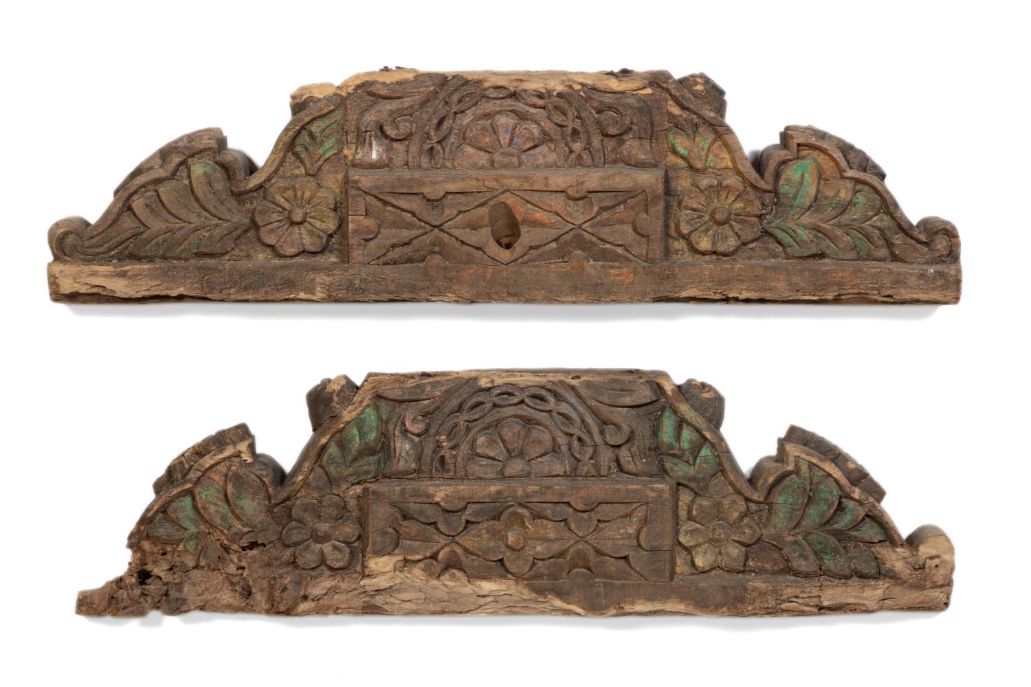PAIR INDONESIAN CARVED