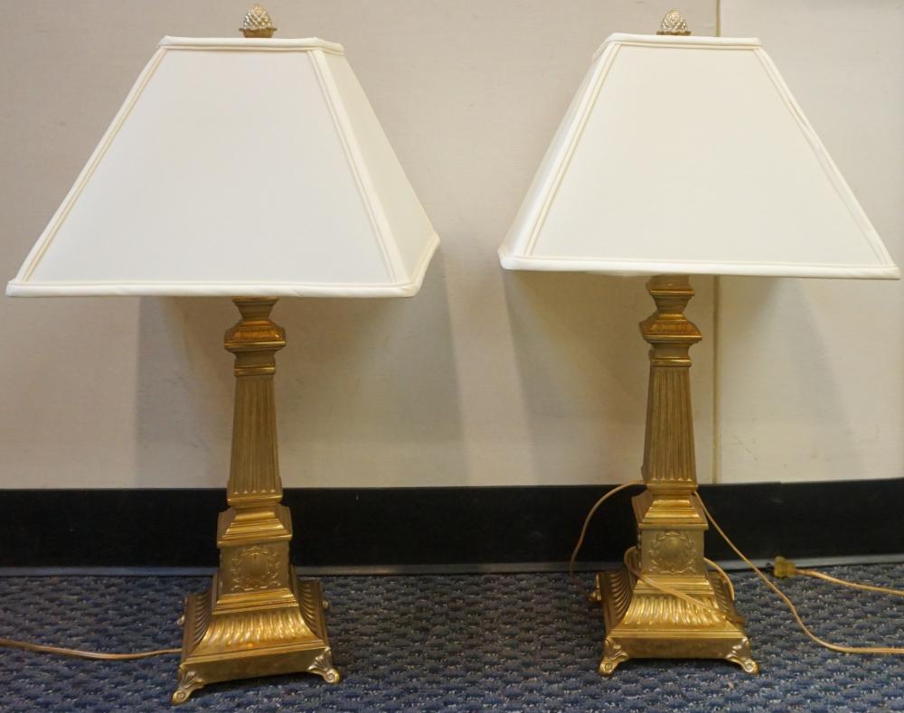 PAIR INTERIOR CONCEPTS GILT METAL