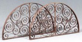 Pair iron architectural grates