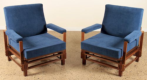 PAIR ISA ITALIAN CLUB CHAIRS