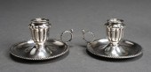 PAIR ITALIAN .800-SILVER CHAMB