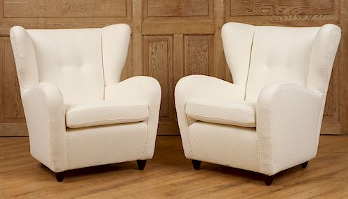 PAIR ITALIAN ARM CHAIRS MANNER OF
