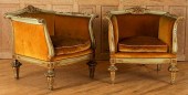 PAIR ITALIAN BAROQUE PAINTED G
