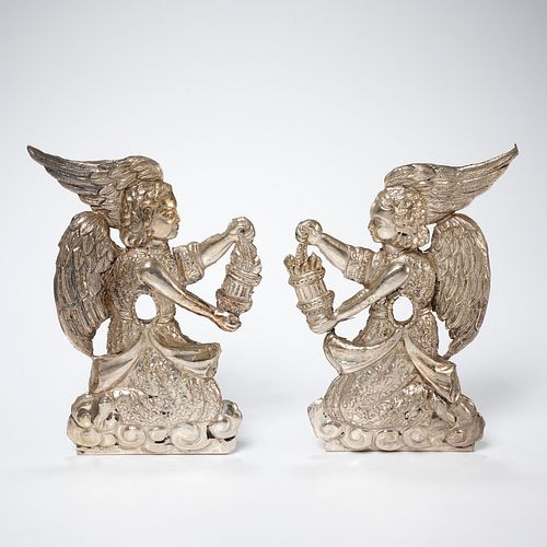 PAIR ITALIAN BAROQUE SILVER