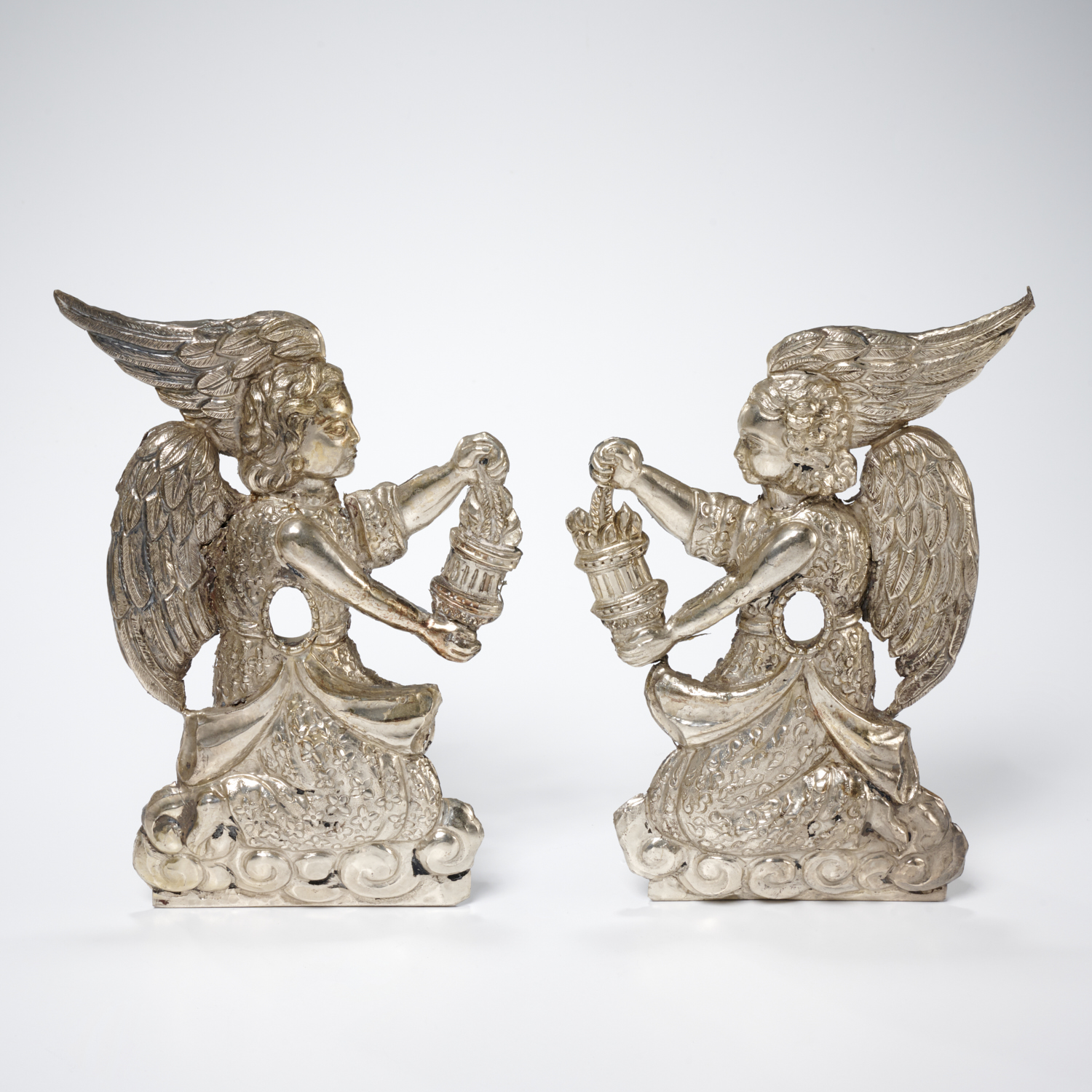 PAIR ITALIAN BAROQUE SILVER