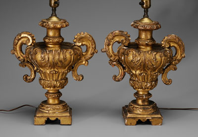 Pair Italian Baroque urn-form