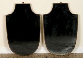 PAIR ITALIAN BRASS SHIELD FORM