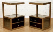PAIR ITALIAN BRONZE MIRRORED N
