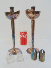 PAIR ITALIAN CANDLE HOLDERS &