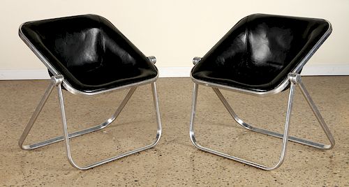 PAIR ITALIAN CHROME LEATHER
