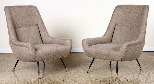 PAIR ITALIAN CLUB CHAIRS MANNER