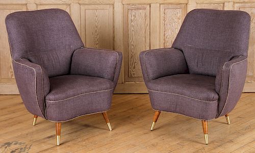 PAIR ITALIAN CLUB CHAIRS MANNER