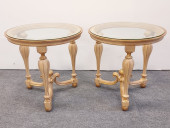 PAIR ITALIAN GILTWOOD GLASS TO