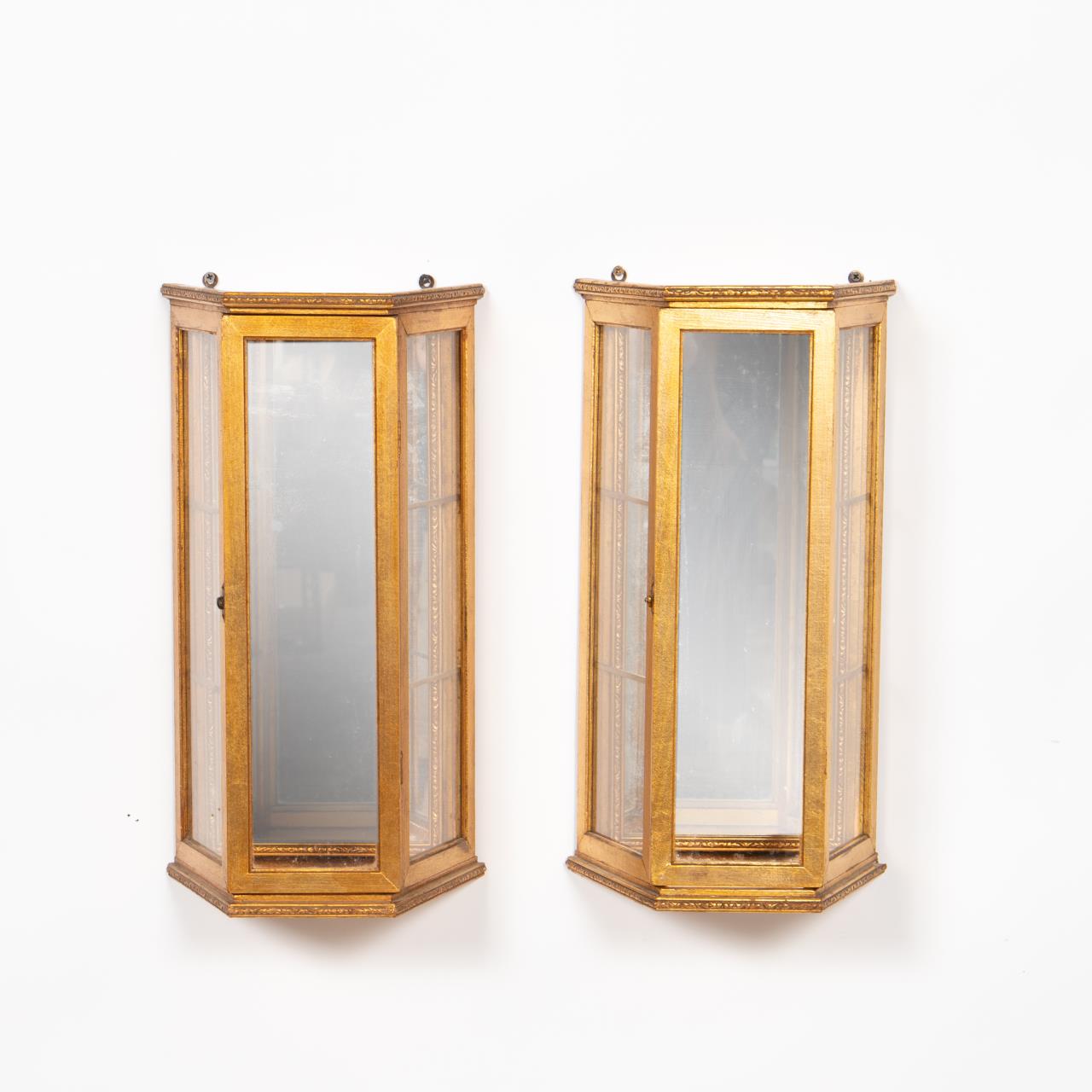 PAIR, ITALIAN GILTWOOD WALL MOUNTED