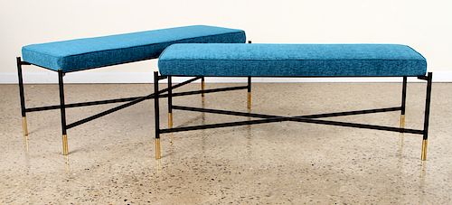 PAIR ITALIAN IRON BENCHES MANNER OF