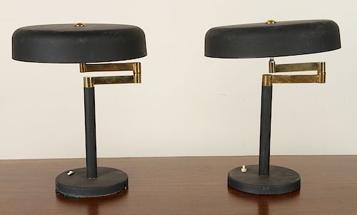 PAIR ITALIAN IRON BRONZE SWING