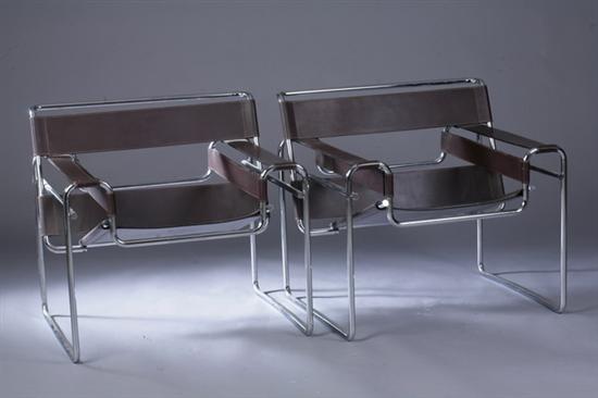 PAIR ITALIAN MARCEL BREUER CHROME
