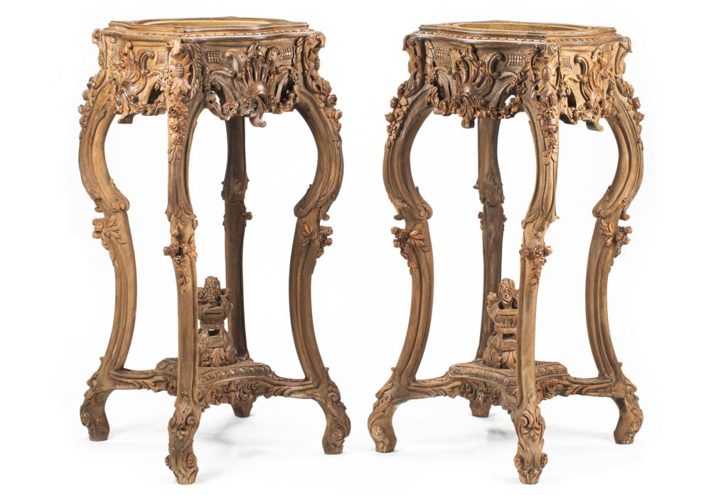 PAIR ITALIAN ROCOCO-STYLE CARVED