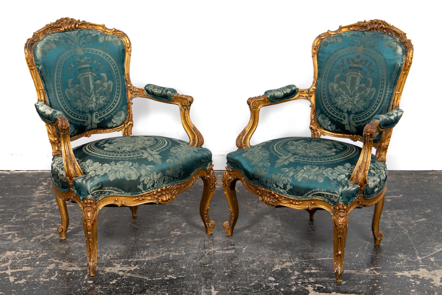 PAIR, ITALIAN ROCOCO STYLE GILTWOOD