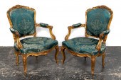PAIR, ITALIAN ROCOCO STYLE GIL